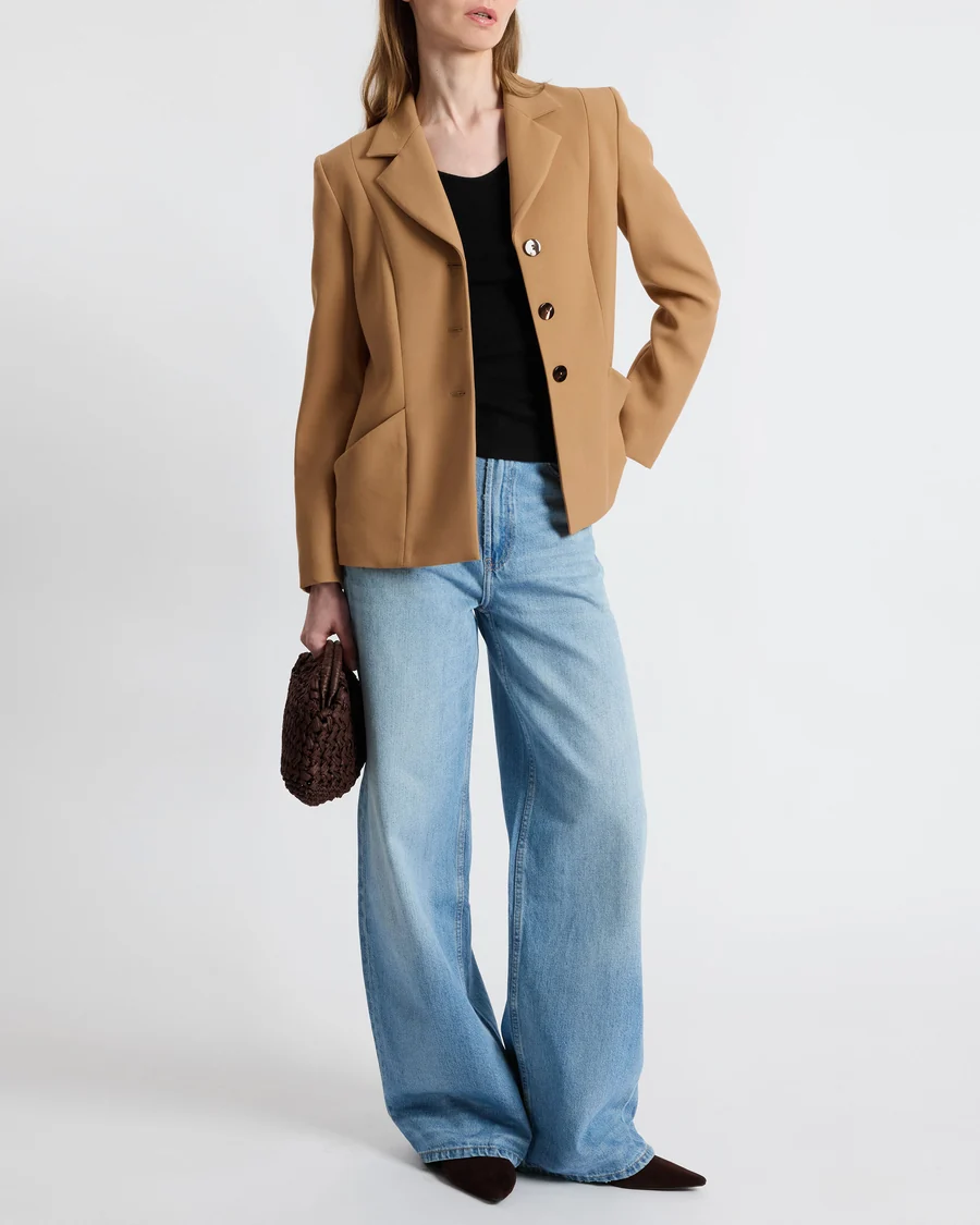 Hourglass Wool Crepe Blazer